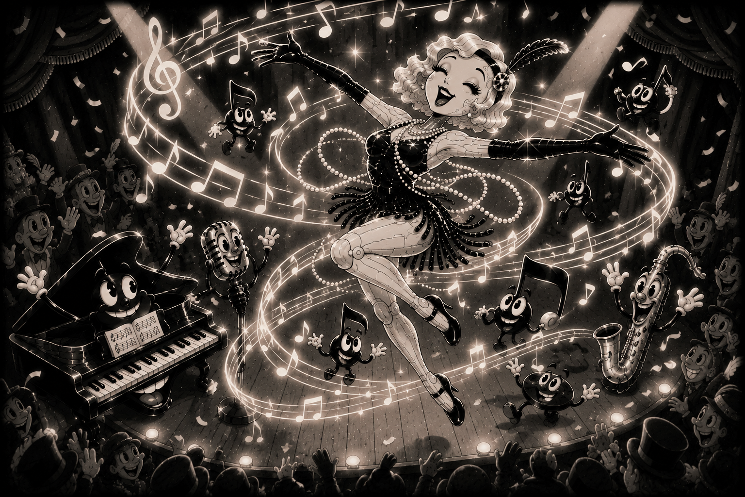 Glitch in the Night vintage rubber-hose animation